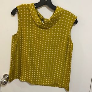 J.Crew Lana polka dot silk top